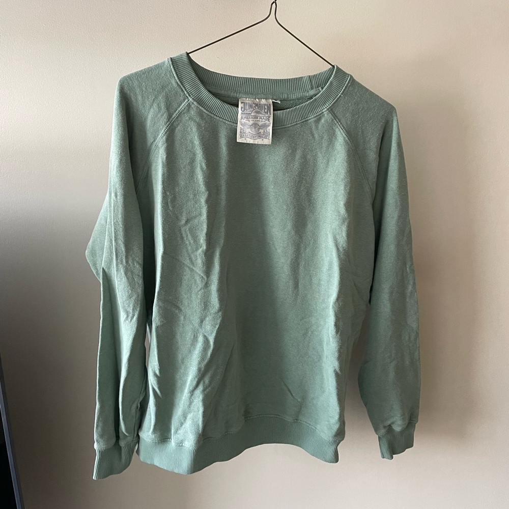 Jungmaven Sage Green Crewneck Sweater